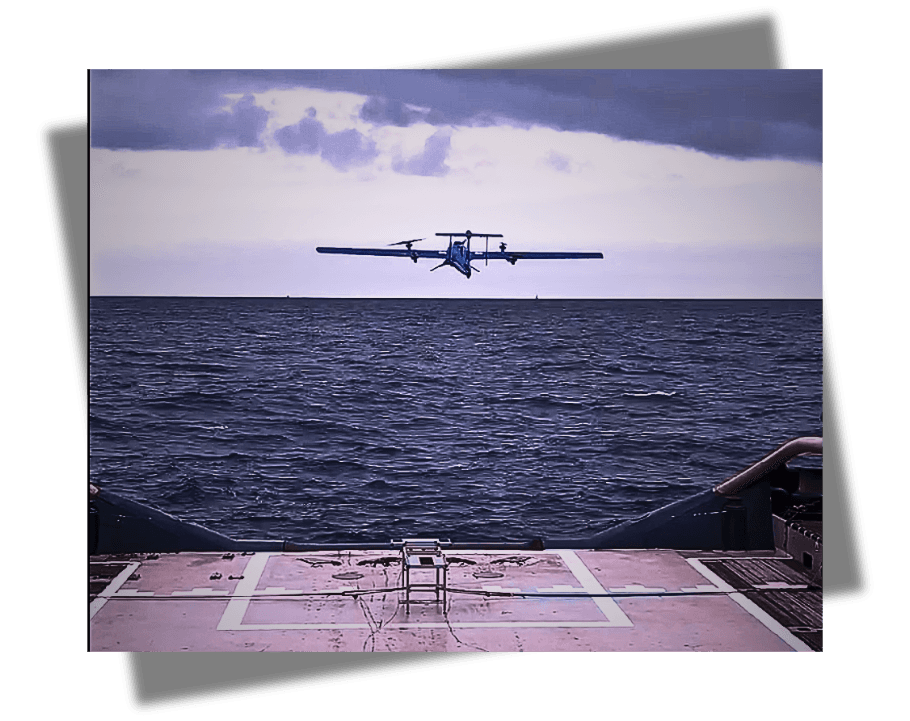 CGT VTOL UAV Take Off and Landing on Vessel